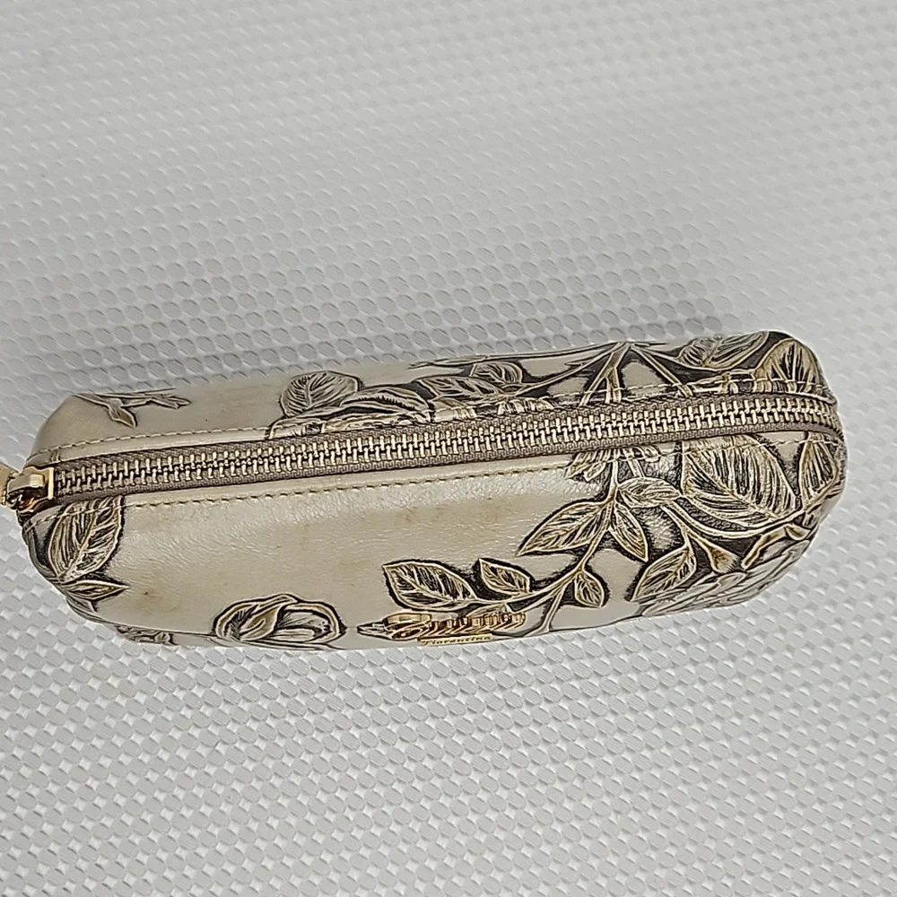 COUIERIA FIORENTINA VINTAGE ITALIAN TOOLED LEATHER MAKE-UP CASE MADE IN ITALY